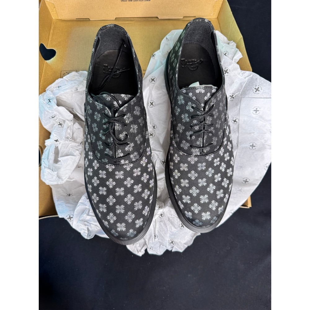 Dr. Martens Briar 60s Geo Brocade Black Silver Oxford Shoes 14643003 Mens 9 L11